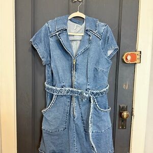 Show Me Your MuMu Denim Blue Mini Dress